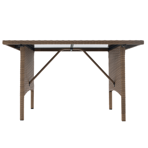 Set mobilier gradina ratan sintetic natur gri Randi 194/144x54x82 cm