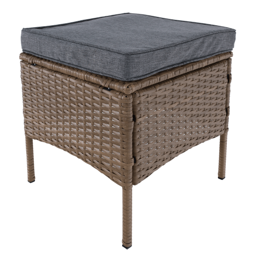 Set mobilier gradina ratan sintetic natur gri Randi 194/144x54x82 cm