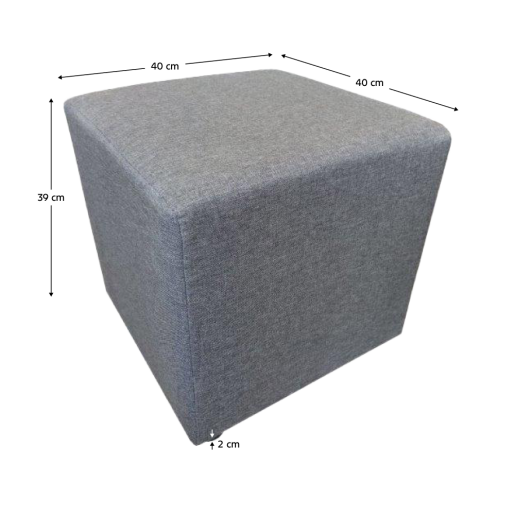 Taburet tesatura Savana gri Regor 40x40x39 cm