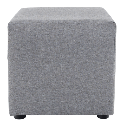 Taburet textil gri deschis Regor 40x40x39 cm