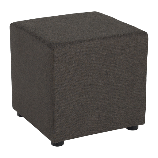 Taburet textil gri-maro Regor 40x40x39 cm