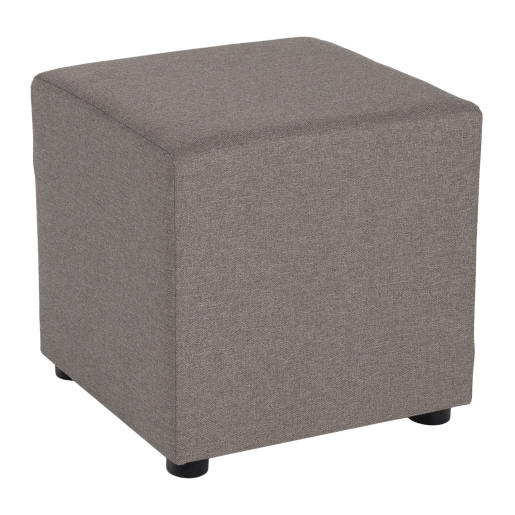 Taburet textil gri-bej Regor 40x40x39 cm