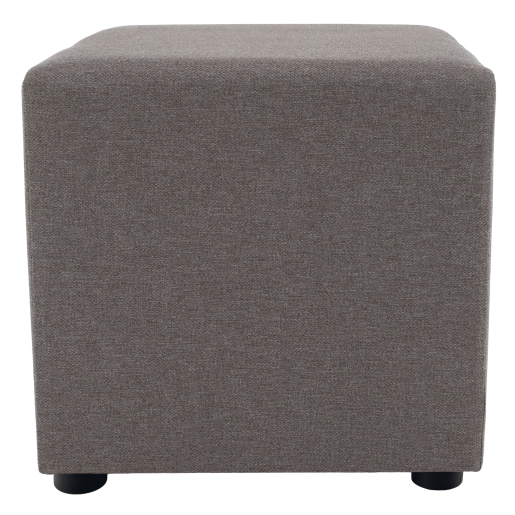 Taburet textil gri-bej Regor 40x40x39 cm
