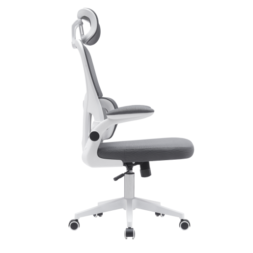 Scaun birou gri alb Renard 65x65x122-132 cm