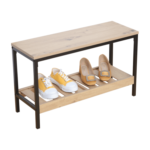 Pantofar DTD stejar negru Rest 70x26x42 cm