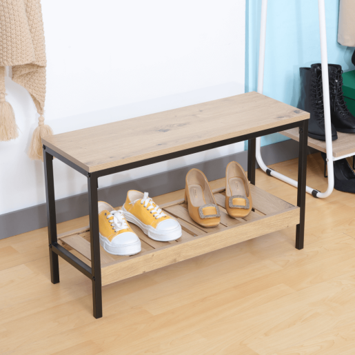 Pantofar DTD stejar negru Rest 70x26x42 cm