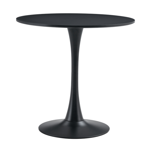 Masa rotunda sufragerie mdf infoliat negru Reventon 80x74 cm