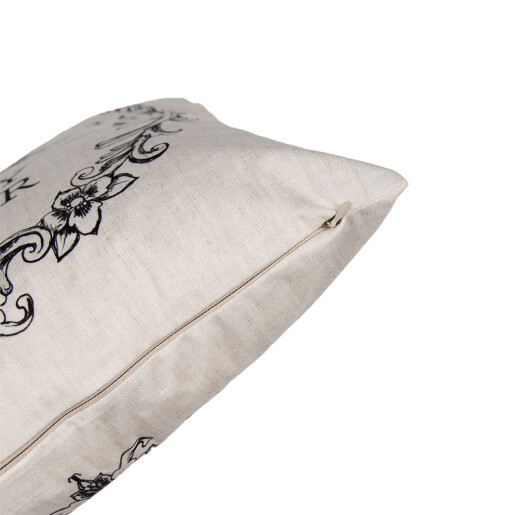 Set 2 fete perne textil bej negru Paste 45x45 cm