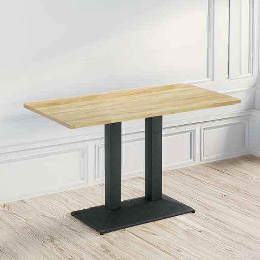 Masa metal negru DTD laminat stejar sonoma Rinaldo 120x60x75 cm