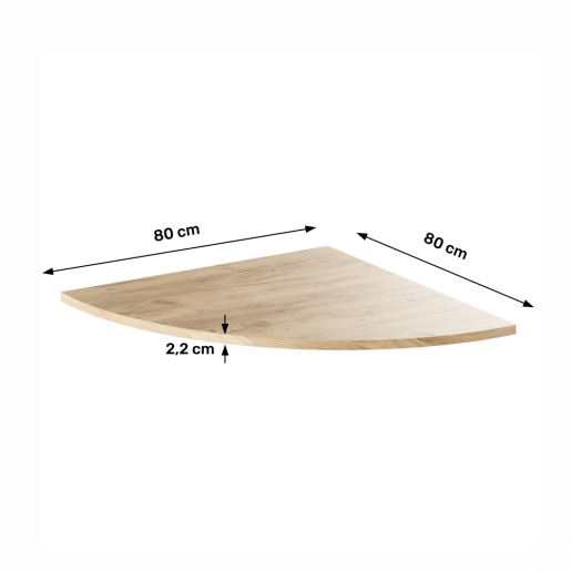 Etajera DTD stejar artisan Rioma 80x2,2x80 cm