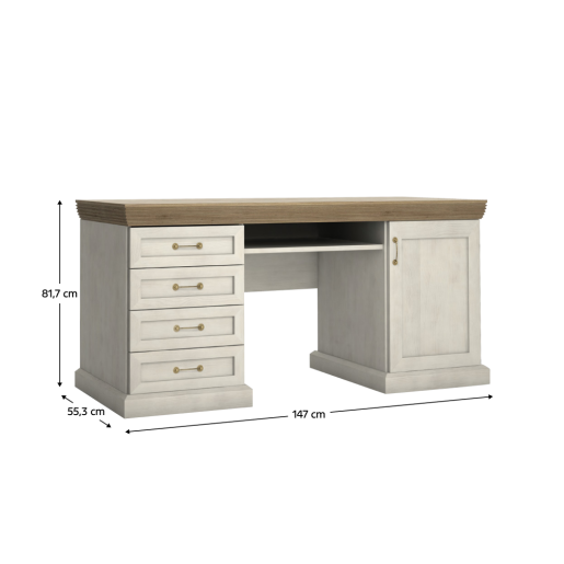Birou PAL pin nordic stejar salbatic Royal 147x55.3x81.7 cm