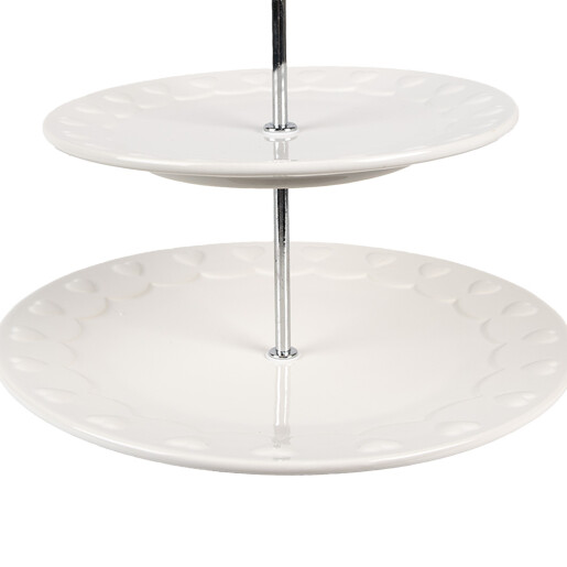 Platou supraetajat ceramica alba 26x26 cm