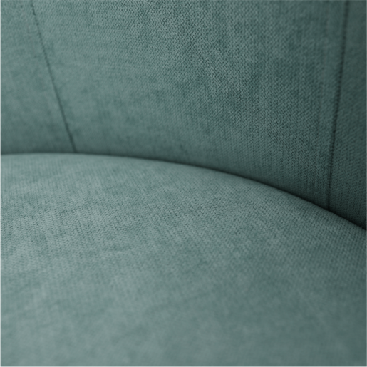 Fotoliu cu taburet tapiterie textil verde menta Rose 65x60x77 cm