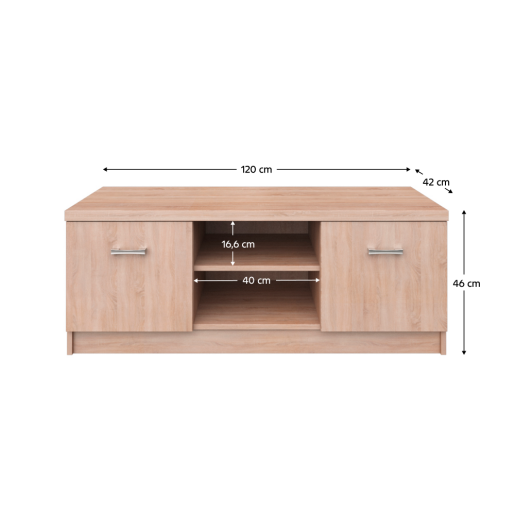 Comoda TV PAL stejar Sonoma Topty 120x42x46 cm