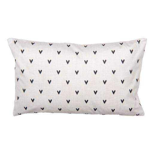 Fata perna textil bej negru Iepuras 30x50 cm