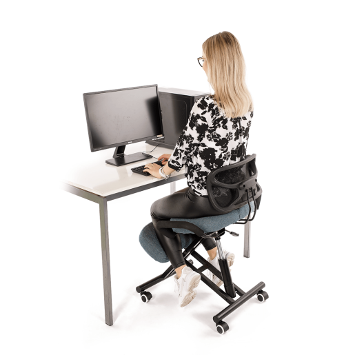 Scaun birou ergonomic gri negru Rufus 68x61x78-90 cm