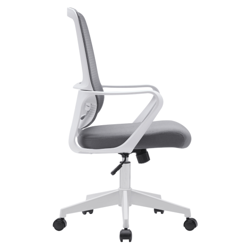 Scaun birou gri alb Salomo 63x56.5x99-109 cm