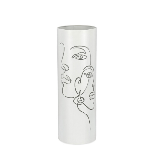 Set 2 suporturi umbrele otel alb Evans 20x20x52h; ø18x52h