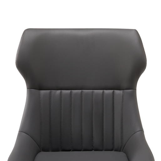 Scaun de dining gri metal negru Sagara 50x58x85.5 cm
