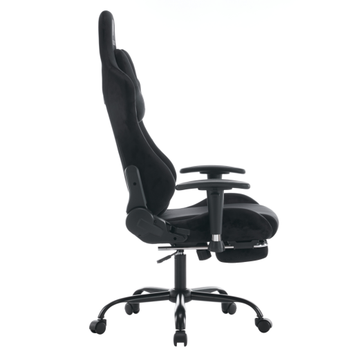 Scaun birou, gaming catifea plastic negru Salop 66x67x129-139 cm