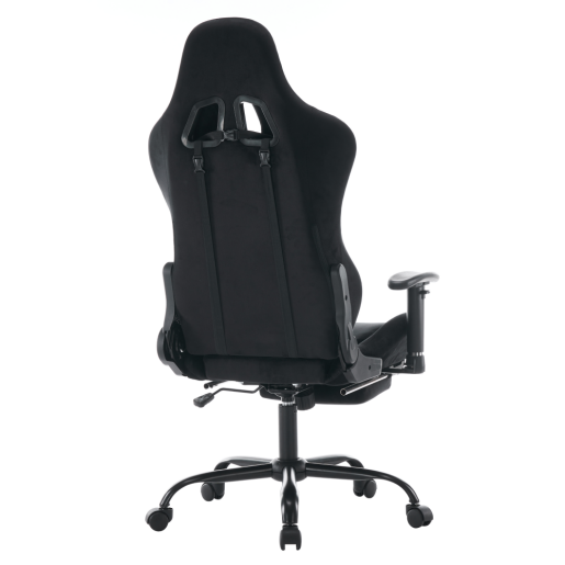 Scaun birou, gaming catifea plastic negru Salop 66x67x129-139 cm