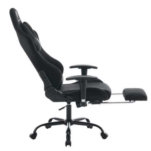 Scaun birou, gaming catifea plastic negru Salop 66x67x129-139 cm