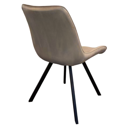 Scaun dining catifea maro taupe metal negru Samira 55x61x87 cm