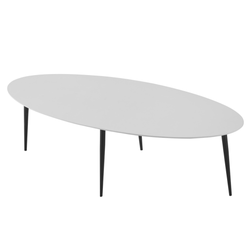 Masuta de cafea MDF alb metal negru Sanam 120x50x38 cm