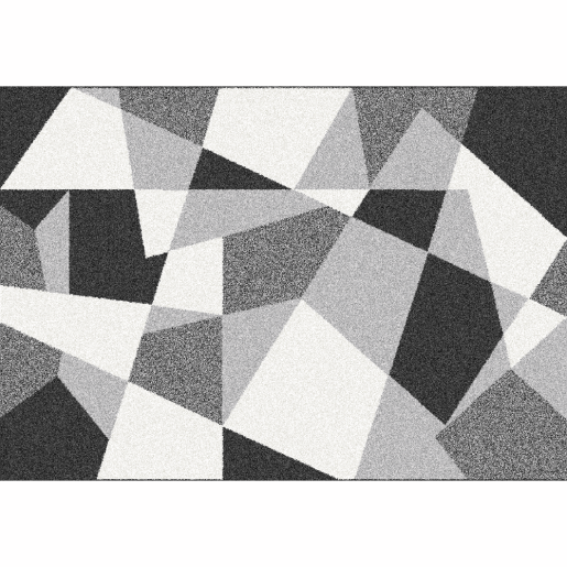 Covor textil negru gri alb Sanar 67x120 cm