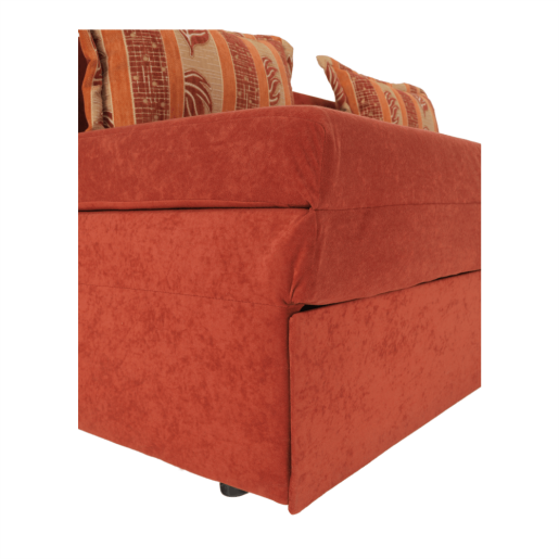 Canapea extensibila cu spatiu de depozitare tapiterie textil maro caramiziu SARA 193x74x70 cm