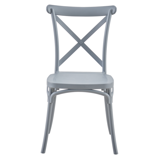 Scaun stivuibil plastic gri, Savita 50x47x90 cm