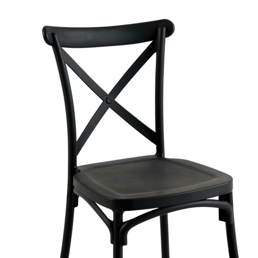 Scaun plastic negru Savita 50x47x90 cm
