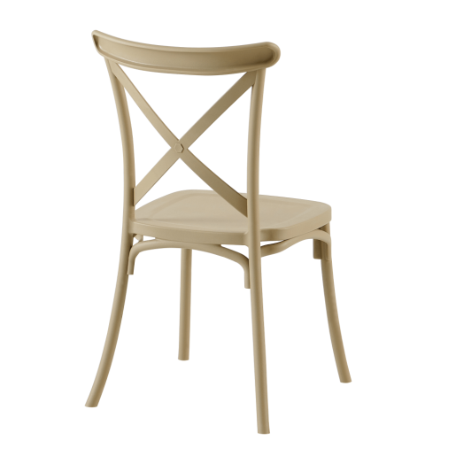 Scaun plastic gri maro Savita 50x47x90 cm
