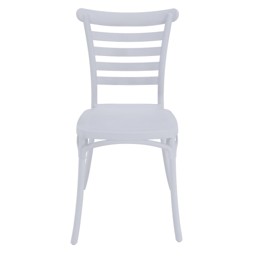 Scaun stivuibil,plastic alb, Savito 44x44x84 cm