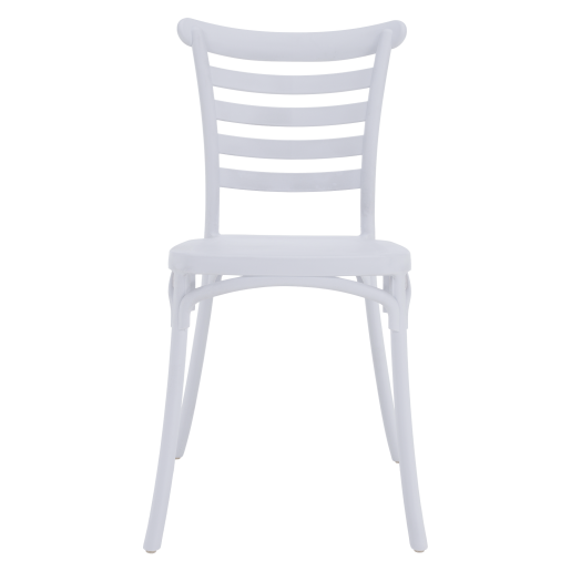 Scaun stivuibil,plastic alb, Savito 44x44x84 cm