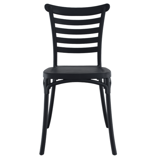 Scaun stivuibil,plastic negru, Savito 44x44x84 cm