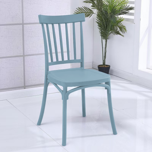 Scaun stivuibil plastic albastru Sazen 43x51x83 cm