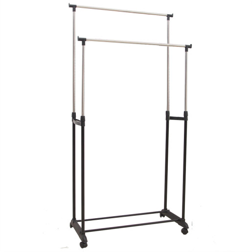 Suport haine metal negru argintiu Svan 80x42x165 cm 