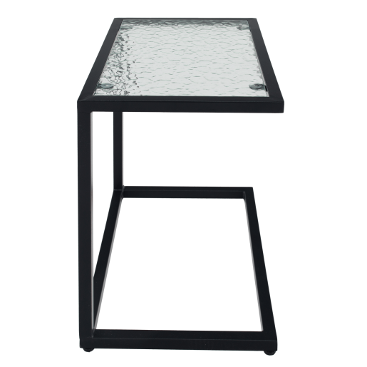 Masa de gradina otel negru sticla securizata Selko 45x30x46 cm