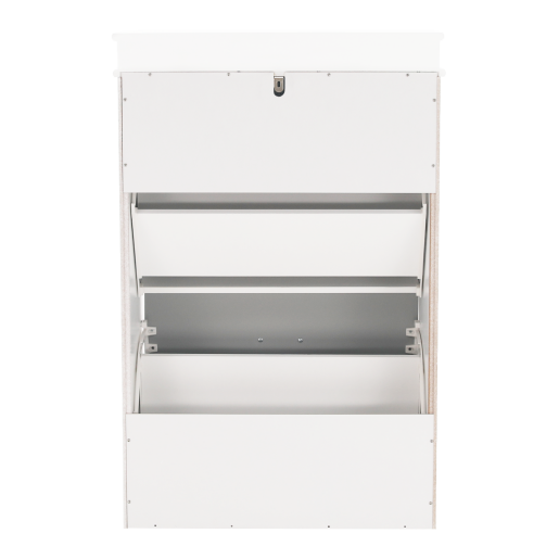 Pantofar mdf alb gri Seber 53.5x24x82 cm 