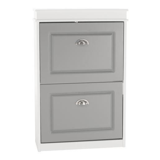 Pantofar mdf alb gri Seber 53.5x24x82 cm 