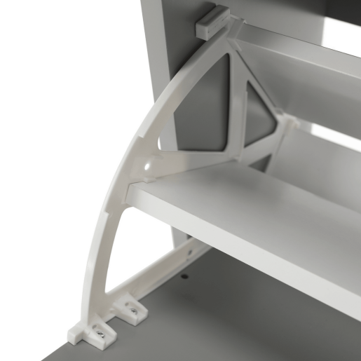 Pantofar mdf pal gri 4 compartimente Seber 53,5x24x152 cm