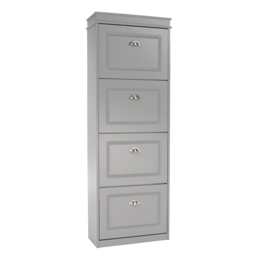 Pantofar mdf pal gri 4 compartimente Seber 53,5x24x152 cm