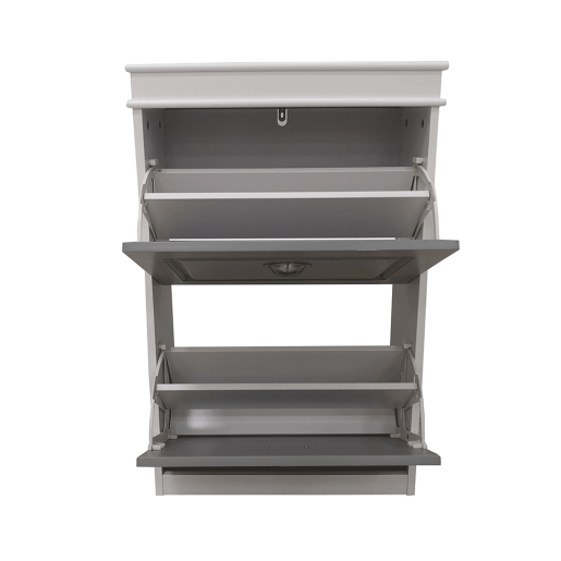 Pantofar mdf alb gri Seber 53.5x24x82 cm 