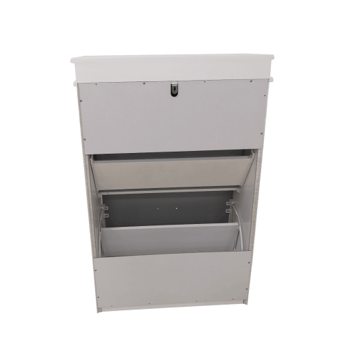 Pantofar mdf alb gri Seber 53.5x24x82 cm 