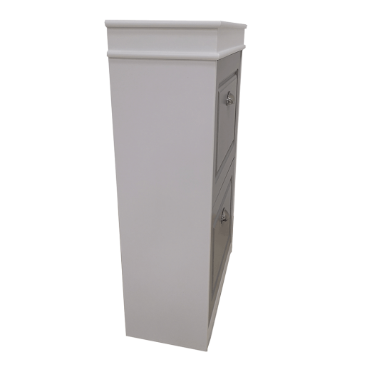 Pantofar mdf alb gri Seber 53.5x24x82 cm 