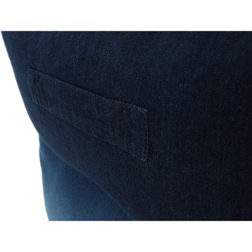 Fotoliu tip sac textil jeans Kozanit 70x70x70 cm