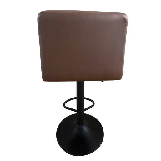 Scaun bar metal negru piele ecologica maro Selest 43x51x90-111 cm