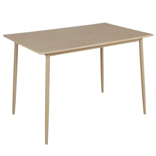 Set masa, 4 scaune mdf metal natur Sendo 110x70x75,5 cm, 42,5x46x85 cm