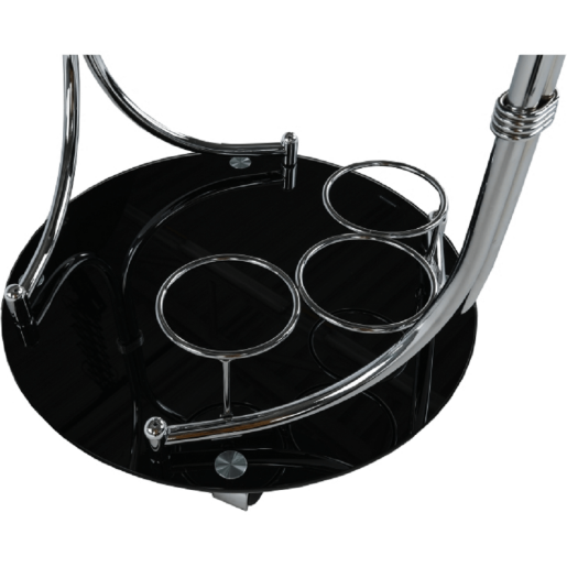 Masuta servire sticla neagra crom Vesna 52x45x74 m